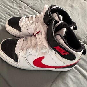 Nike Kids Sneakers - Black, White, and Red